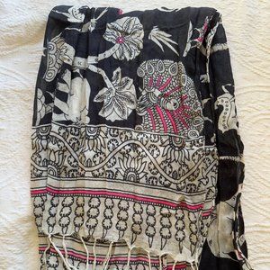 SOLD | Ann Taylor Loft | Large Elephant Cotton Wrap Scarf | NWOT
